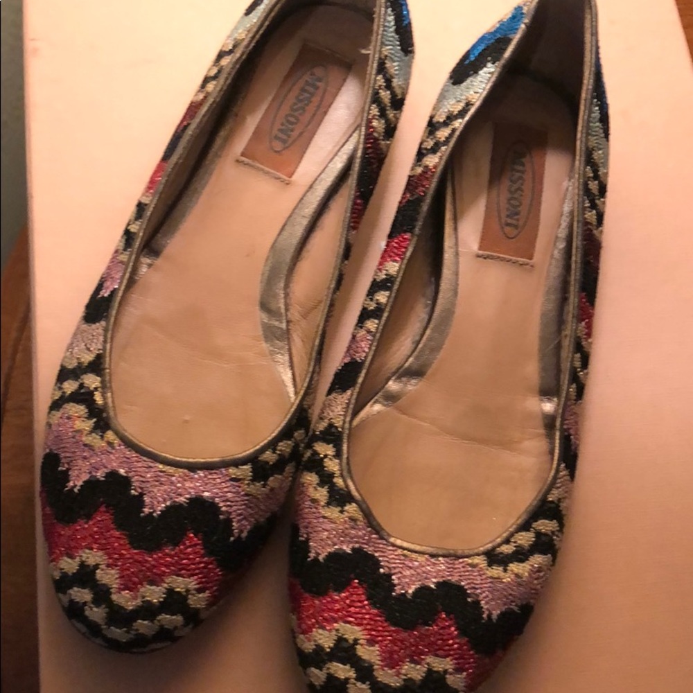 Brand new Missoni flats. Never worn